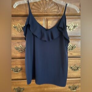 Banana Republic Navy Camisole with Ruffle Detail